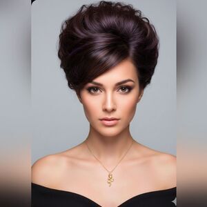 Tulip Blossom Necklace 18K Bright Yellow Gold on Titanium